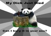 My D--- Just Died Can I bury it in your ass?