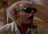 Dr. Emmett Brown Marty McFly Biff Tannen eyewear nose chin forehead glasses