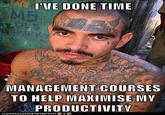 I'VE DONE TIME MANAGEMENT COURSES TO HELP MAKIMISE MY PRODUCTIVITV