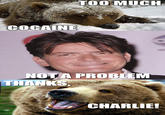 TOO MUCH COGAINB NOTA PROBLEM CHARLIE!