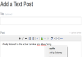 Add a Text Post Title (optional Post +Upload photo i finally listened to the actual cannibal shia lebouf song souffle n00 Add to Dictionary