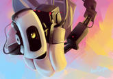 <a href="http://fav.me/d513tgq">Source 1</a>
<a href="http://gladoscomplex.tumblr.com/post/23706319464/sweet-glados-speed-painting">Source 2</a>