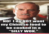 NO! Ido NOT want my Chinese food to be cookedina "SILLY WOK. ROFLRAZAI-COM