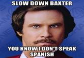 9ff.jpg SLOW DOWN BAKTER YOU KNOW IDON'T SPEAK SPANISH