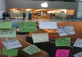 Apple Store memorial at the Toronto Eaton Centre is crashed by Gentoomen