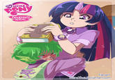 my LiTTLE FRIENDSHIP MAGiC Po Fanart eviantart.com Spike Rainbow Dash pink human hair color cartoon purple anime mangaka girl black hair