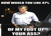 d60.jpg HOW WOULD YOU LIKE 47% OF MY FOOT UP YOUR ASss quickmeme.com