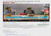 Michael Eats the 5lb Gummy Bear Challenge! - RT Life Gabonneerd 3511 video's ▼ SPONSOR STREAM CAM 4) 0:24 / 3:28 Leuk Toevoegen aan Delen- 1152048 Gepubiliceerd op 23 aug 2012 door RoosterTeetn Can he finish a 5 pound gummy bear in an hour and a half? See for yourself! Watch Michsel do the Cinnamon Challenge: http://bit.ly/Suq09l 17701 keer gemarkeerd als leuk, 232 keer gemarkeerd als niler leuk Meer weergeven Beste reacties katleaurora768 2 dagen geleden 14 thats what she said! cancerlanStargazer in reactleop katleaurora768 2 dagen geleden 24I
