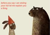 before you say i am stoling your hat let me explain you a thing