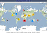 Currently Tracking All types of scams (419) Map Satellite ASIA EUROPE NORTH 8 AMERICA NORTH AMERICA 52 53 Atlantic Ocean 84 30 AFRICA SOUTH AMER 28 Paciic Ocean Indian Ocean Paciic Ocean AUSTRALIA STRALIA 159 ANTARCTICA Google rms of Use Select a type of scam to filter on-▼ ] [ --Set Cluster Size-- | Set Filter | | Clear Filter |