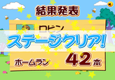 339.png 結果発表 ステージクリア! し,ホームラン 42ds| 本
