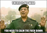 THEREISNOWAR YOU NEED TO CALM THE F--- DOWN me.comm