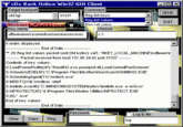 cDc Back Orifice Win32 GUI Client Target host port cli53gl Command Reg SEND 31337 Ren set srallue Unused c.1 Key name oftuwindowscurrentversion'unservices 0 redirs displayed ** 29:Reg list values packet sent (94 bytes) val1: 'HKEY LOÓCAL MACHINEisoftwarev Packet received from host 131.98.34.82 port 31337 Contents of key values: S LoadPowerProfle(47): Rundl32.exe powrprof.dl,LoadCurrentPurScheme' S:shwin32EXE(47):C:Program Files WicAfeeWirusScanWSHWIN32.EXE S:SchedulingAgen 11):'mstask.exe' S:MSDTC(14):'msdtcw -start Sinetinfo.exe(48):C:训INDOWSSYSTEM inetsrinetinfo.exe-e w3svc' S.NPROTECT(47):d: Program FilesNorton bilities NPROTECT EXE S6) exe' End of key values End of Data Password 「Log to file. log Clear Copy Ping...
