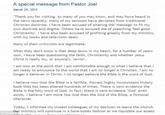 A special message from Pastor Joel March 29, 2013 Thank you for visiting. As many of you may know, and may have heard in the news recently, many of my sermons have deviated from traditional Christian doctrine. I have been accused of altering the message to fit my own doctrine and dogma. Others have accused me of preaching feel good Christianity. I have also been accused of profiting greatly from my ministry, with my books and television deals. Many of their criticisms are legitimate. What they don't know is that deep down in my heart, for a number of years now, I have been questioning the faith, Christianity and whether Jesus Christ is really my, or anyone's, savior I am now at the point that I am comfortable enough in what I believe that am ready to announce to the world that I am no longer a Christian. I am no longer a believer in Christ. I no longer believe the Bible is the word of God I believe now that the Bible is a fallible, flawed, highly inconsistent history book that has been altered hundreds of times. There is zero evidence the Bible is the holy word of God. In fact, there is zero evidence "God even exists. I betieve I am more like God than the God of the Bible, a fictional character Today, I informed my closest colleagues of my decision to leave the church. ministry will continue in a bare-bones fashion as we liquidate our assets © Youtube