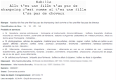 Nabilla Allo t'es une fille t'as pas de t 'as pas de cheveux Marque: Nabilla Allo tes une fille fas pas de shampoing Cest comme si tes une fille tas pas de cheveux Classification de Nice: 14 16 25, 34 Produits et services 14 bijouterie, pierres précieuses horlogerie et instruments chronométriques boitiers, bracelets, chaines, ressorts ou verres de montreporte-clefs de fantaisie; statues ou figurines (statuettes) en métaux précieux; étuis ou écrins pour horlogerie; médailles 16 photographies articles de papeterie; matériel pour les artistes;clichés papiercarton; boîtes en carton ou en papier affiches albums cartes; livres journaux prospectus brochures calendriers tableaux (peintures) encadrés ou non; dessins ·25 vetements, chaussures, chapellene ; chemises ; vetements en cuir ou en imitation du cuir; ceintures (habillement); gants (habillement); foulards, cravates; bonneterie; chaussettes; chaussons; chaussures de plage, de ski ou de sport, sous-vêtements; 34 articles pour fumeurs; briquets pour fumeurs; boites ou étuis à cigares; boîtes ou étuis à cigarettes. Déposant : Mlle Nabila Benattia, a Mandataire: Mle Nabilla Benattia, Numéro: 3989251 Statut: Demande publiée Date de dépôt / Enregistrement: 2013-03-11 Lieu de dépôt: 92 INPI - Dépôt électronique