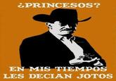 The text reads: "Princesos? In my day the were called f---!"