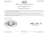 Corporations Section P.O.Box 13697 Austin, Texas 78711-3697 Hope Andrade Secretary of State Office of the Secretary of State CERTIFICATE OF FILING OF Random Acts of Pizza. Inc File Number: 801665167 The undersigned, as Secretary of State of Texas, hereby certifies that a Certificate of Formation for the above named Domestic Nonprofit Corporation has been received in this office and has been found to conform to the applicable provisions of law ACCORDINGLY, the undersigned, as Secretary of State, and by virtue of the authority vested in the secretary by law, hereby issues this certificate evidencing filing effective on the date shown below The issuance of this certificate does not authorize the use of a name in this state in violation of the rights of another under the federal Trademark Act of 1946, the Texas trademark law, the Assumed Business or Professional Name Act, or the common law Dated: 10/05/2012 Effective: 10/05/2012 Hope Andrade Secretary of State Phone: (512) 463-5555 Prepared by: Linda Basler Come visit us on the internet at http://www.sos.state.tx.us/ Fax: (512) 463-5709 TID: 10306 Dial: 7-1-1 for Relav Services Document: 446598370002