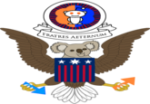 An IRL friend of mine made this and it was used as Ameristralia's Coat of Arms for about a week ...