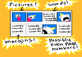 Pictures Words word Worols Maroin Possibly even Paae numbersl