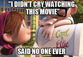 "I DIDNT CRYWATCHING LLTHIS MOVIE Con ellc SAIDNOONE EVER imgflip.com