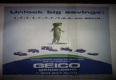 Unlock big savings: Saving people money on more than just car insurance. GEICO geico.com 1-800-947-AUTO