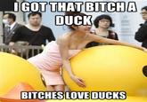 I GOTTHAT BITCHA DUCK BITCHESLOVEDUCKS