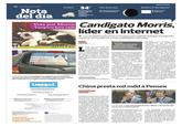 Liberal del Sur 02 Jueves 05 de Jurio de 2013 0 Fase de la Luna Bandera de Navegación los Candigato Morris, líder en internet Vota por Morris Tampoco hace nada ● La campana que lanza a un gato para edil de Xalapa, ha logrado superar en Facebook a tres candidatos oficiales. ALAPA DESDE LA CASA DE CAMPAÑA DE MORRIS Algunos humanos están Elperfilfelino tiene masde 13mil likes hastaelmomento, superando a Duice Maria desviar la intención voto... NADAMÁSFALSo, lo que queremos es justo lo Presidente Xalapa 2014-2017 candigato' Morris apareciera en diferentes medios de comunica- ción, la popularidad del felino momento, (gracias los medios cada voto cuenta. No al abs- ue postulado' para edil electrónicos y a la multiplica tencionismo y No a las bole- de Xalapa creció y ahora ha ciónporlared)vamosaalcanzar tas en blanco, si ninguno de superado en likes las cuentas enlikesalos candidatosoficia los candidatos registrados los VOTA por un gato detresdeloscuatrocandidatos les. Algunos de los cuales. convenceentonceslesagrade Llevan 4 años en campaña ceréque votenpormiElcandi- La ciudadanía ha brinda- Nada mal para un gato.. Voy gato Morris.. EXPRESEMOS do su apoyo a esta singular a d.. Mia." escribió NUESTRO DESCONTENTO EN LAS URNAS y si su ser na escribiendo en el dl Ante la respuesta positiva vidor es beneficiado con su candigato'mensajes deapoyo que ha recibido en el perfl,el valiosovoto, entonces quedará y con likes en su página, que ·candigato, hizo un llamado un precedente para que en el hasta el momento supera a para manifestar el malestar futuro se abran las candidatu- la forma de protesta ciudada. “Morris" en el perfil la de los candidatos oficiales que sienten por las adminis rasciudadanas miauuu!!" de Movimiento Ciudadano, traciones actuales en las urnas Además, el candigato' ha Acción Nacional y de la durante los próximos comi- creado una cuenta de Twitter Revolución Democrática para cios, de tal modo que se sien- (@CandiGato) y un hashtag te un precedente que permita oficial (#ElCandiGatoMorris) candidaturas ciudadanas a para seguir con esta singu r protesta ciudadana desde AGENCIAS/ABERAL la alcaldía de Xalapa LOS CREADORES dela página han solicitado paciencia a todos aquellos que desean contactar con elfelino,pues no se dan abasto pararesponder los mensajes que les hanllegado al perfil. CRÍTICA SOCIAL "Pues sucede que en cualuier "AVISO IMPORTANTE otras redes sociales uro. LIBERAl China prestamilmdda Pemex Amalia Delong de Alvarez ulioCesar Marin Aburto Petroleos Mexicanos (Pemex) ha firmado dos acuerdos con MiriamGarciaGuzmn Redion RaPmarnoHamandeae China para adquirir embar- caciones, equipos y tecnología de punta china destinados a la stria petrolera de México. El Banco de Exportaciones e Importaciones de Chinadará una línea de crédito por mil millones de dólares a Pemex NCUS/LIBERAL Cormitad r: 01(92攸1107-00a121 or-5) Pubicidad0192102216 70 uscipciones Ext 128 329 130 LARECIENTE visita del presidente chino a Méxko refuerzalasrela- ciones entre ambas naciones. Acayucat H.ARos3/Te 1924)556-81 recursos que destinará a la miento de la petrolera con esa E segundo acuerdo es adquisición de embarcaciones institución, informó Pemex a resultado del memorándum de entendimiento que firmaron y equipo offshore para acti- través de un comunicado. vidades marinas. Segú n Además, esta linea credi- Pemex y la empresa Xinxing LE wS はperedai wasi ,inn so comunicado oficial de Pemex, tica penntira contar con una Cathay International Group, el el crédito podría ampliarse a opción de financiación para el pasado 6 de abril en la cudad otros soo milones de dólares. programa de renovación de la china de Sanya, para "encon- Elconvenio,segunNotimex, flota petrolera de Pemex, as trar opciones de trabajo con- o en materia de ductos" Code 13427 $1,350 POR 12 MESES EJEMPLAR:$7.00 NUMEROS ATRASADOS S15 bSYEsSA eroeC900 tendráunavigenciadetresaños como la modernización de su junt y representa un primer acerca equipo que operaenel mar