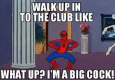 WALK UP IN TOTHE CLUB LIKE WHAT UPI'M A BIG C---