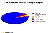 The Hardest Part of Being a Vegan Eating at Restaurants Friends Houses □ Getting Enough Vitamins Finding Vegan Products Dealing with Idiots GraphJam.com