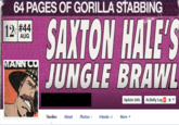 SAXTON HAAAALE 64 PAGES OF GORILLA STABBING SAXTON HALE'S JUNGLE BRAWL 12c #44 AUG WANNCO Update Info Activity Log 米 ine About Photos 4 Friends as More ▼