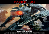 I think Pacific Rim is a pretty cool guy, author is me