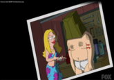 American Dad! Series 1 Episode 6 first aired June 2005. Stan has just finished beating himself up on suspicion of terrorism. 
