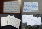 I will sleep ovtside for two Weers inckdn on Thanksqiving, to raise awakendes an will raise莓2,000 to Arc Supplies for fanilies affecte by huricone Sandy. will drive to NY/N to de liverth aid. f I cannot raise thi money by Noj 1h, I will se y own because I said I would. nee of the homelSbecause I said I would. Kell ガna T will waIK 40 miles Please qive these promise Cards to the children, nmarch zIst I will f Las veaay and personall dowationross the tate of ohi st 5 donations for the victins of sexual violence because I said I would. Ohio illAmarda and dona-witt and teli er-20 4ickets to Disneyland onation to raise auarens5 because I said I would. said no