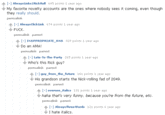 [-] Always Links2Rick Roll 645 points 1 year ago My favorite novelty accounts are the ones where nobody sees it coming, even though they really should permalink [-] Always Click Link 674 points 1 year ago F--- permalink parent [-] INAPPROPRIATE-AMA 339 points 1 year ago Do an AMA! permalink parent [-] Late-To-The-Party 265 points 1 year ago Who's this Rick guy? permalink parent [-] guy from-the-future 161 points 1 year ago His grandson starts the Nick-rolling fad of 2049 permalink parent H overuse-italics 131 points 1 year ago haha that's very funny. because you're from the future, etc permalink parent [-] AlwaysThree words 121 points 1 year ago I hate italics