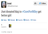 brad Follow @BradCornman better girl Reply Retweet ★ Favorite Storify More FAVORITE 1:12 PM-2 Oct 13