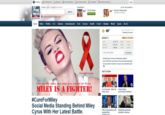 9a- America's. O 68 Wear the re MILEY IS A FIGHTER! #CureForMiley Social Media Standing Behind Miley Cyrus With Her Latest Battle