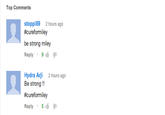 Top Comments stoppi89 2 hours ago #cureformiley be strong miley Reply . 9i. Hydra Arjǐ 2 hours ago Be strong!! #cureformiley Reply . 5ié