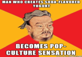 MAN WHO CREATES SODA-FLAVORED YOGURT BECOMES POP CULTURE SENSATION