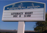 ELEMENTARY SCHOOL LETERACY NIGHT DEC 8 5:00