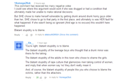 14omega28ok 2 hours ago This comment has received too many negative votes I could see where this argument would work if she was drugged or had a condition that ultimately made her unable to make rational decisions But SHE chose to make herself vulnerable by getting drunk around drunk horny guys older than her, SHE chose to go to that party in the first place, and ultimately is was HER fault for what happened. If she wasn't being so ignorant (And age is no excuse) this wouldn't have hiappcncd. Blatant stupidity is to blame. Replyin reply to allaboutNDIRISH (Show the comment) You're hour ago The blatant stupidity of the teenage boys who thought that a drunk minor was theirs for the taking The blatant stupidity of the adults in this town who chose to shame the girls. The blatant stupidity of r--- culture that glamorizes men taking control of women, and imply that when women say 'no' they don't really mean it. And, of course, the blatant stupidity of people like you who choose to blame the victims, rather than the attackers Reply . 20 in reply to 140m ega28ok You're right, blatant stupidity is to blame.