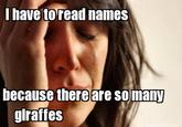 I have toread names because there are somany iraffes