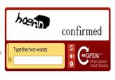 confirmed Type the two words ReCAPTCHA stop spam read books.