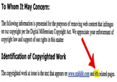 To Whom It May Concern: The following information is presented for the purposes of removing web content that infringes on our copyright per the Digital Millennium Copyright Act. We appreciate your enforcement of copyright law and support of our rights in this matter Identification of Copyrighted Work The copyrighted work at issue is the text that appears on www.redddit.com and it's related pages.
