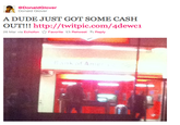 @DonaldGlover Donald Glover A DUDE JUST GOT SOME CASH OUT!!! http://twitpic.com/4dewci 26 Mar via Echofon ☆ Favorite t Retweet Reply