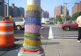 Utility pole warmer on a New York City street corner via Noah Sussman on Flickr