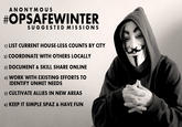 Suggested Introductory Operation Safe Winter Missions