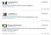 Lucíia Guerra @luciarr Follow @VERSACEPOPTARTS u are a legend 6:39 AM 26 Feb 2014 Ojamiee @satanicliffordx Follow @VERSACEPOPTARTS true inspiration <33 6:41 AM-26 Feb 2014 Poison Enthusiast @actual_ino Follow @VERSACEPOPTARTS can I be your own personal hot pocket please ugh!!! 4:45 PM-25 Feb 2014 3 RETWEETS 4 FAVORITES