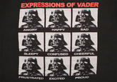 Darth Vader Emotion Chart EXPRESSIONS OF VADER ANGRY HAPPY SAD SLEEPY CONFUSED CHEERFUL FRUSTRATED EXCITED PROUDD