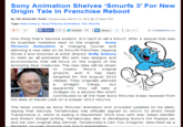 Sony Animation Shelves 'Smurfs 3' For New Origin Tale In Franchise Reboot By THE DEADLINE TEAM Wednesday March 12, 2014 11:18am PDT Tags: Kelly Asbury, Sony Pictures Animation, The Smurfs )( 1 Share yTweet 69 I- in Share 1 print COMMENTS {17} One thing that's become evident. It's hard to kill a Smurf. After a sequel that savw its business nosedive next to the original, Sony Pictures Animation is changing course and planning a new take on its Smurfs franchise, tapping Shrek 2 and Gnomeo & Juliet director Kelly Asbury to helm an all-animated film with new designs and environments that will focus on the origins of the annoying blue creatures. The new take will be closer to creator Peyo's original artwork, and it has been targeted for the August 2015 release. They originally planned a straight trilogy,but apparently they will take a mulligan on a second film which contributed to all the heat Sony Pictures brass received from the likes of Daniel Loeb on a subpar 2013 returns The news comes as Sony Pictures' animation arm provided updates on its slate, saying that Genndy Tartakovsky has officially signed to return to direct Hotel Transylvania 2, which is eyeing a September 2015 bow with star Adam Sandler and Robert Smigel writing. Tartakovsky also is developing Sony's CG Popeye pic and his own original idea Genndy Tartakovsky's Can You Imagine, described as a