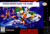 Official GREEN BIKER DUDE THE GAME Seal of Quality KIDS TO ADULTS SOLD BY SUPER NINTENDO APCOM CONTENT RATED BY ENTERTAINMENT SYSTEM